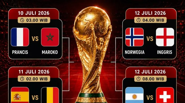 Jadwal Perempat Final Piala Dunia 2026: Prancis vs Maroko Buka Babak 8 Besar, Argentina Tantang Swiss